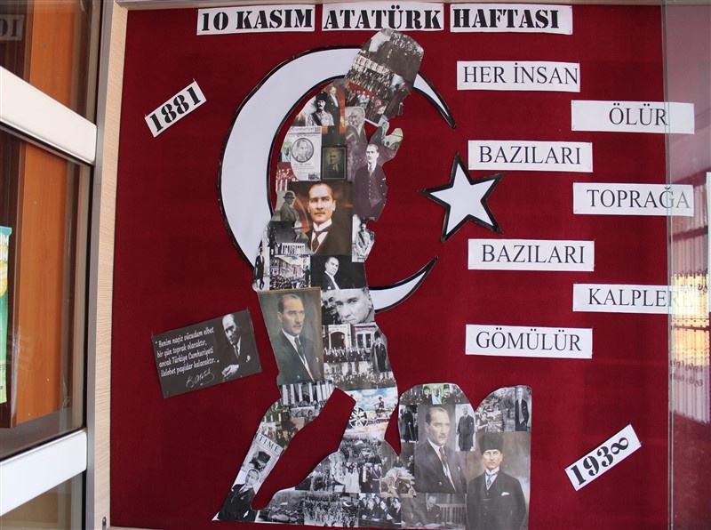 Ataturk Kosesi Okul Duvar Panosu
